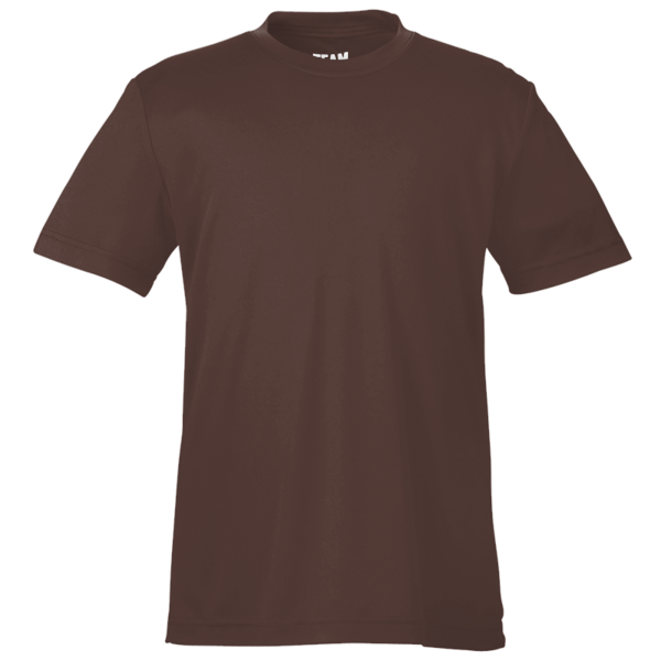 Team 365 Youth Zone Performance T-Shirt, Sport Dark Brown, Front view
