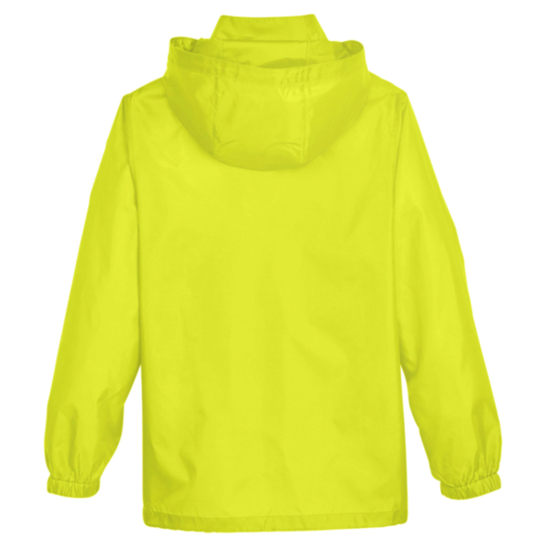 Team 365 Youth Zone Protect Lightweight Jacket, Safety Yellow, Back view