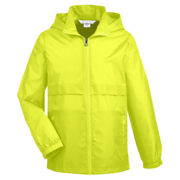 Team 365 Youth Zone Protect Lightweight Jacket, Safety Yellow, Front view
