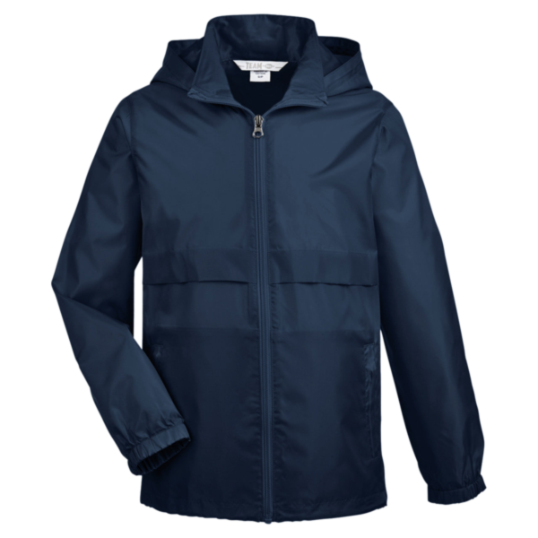 Team 365 Youth Zone Protect Lightweight Jacket, Sport Dark Navy, Front view