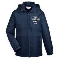 Team 365 Youth Zone Protect Lightweight Jacket, Sport Dark Navy, Front view, Mockup