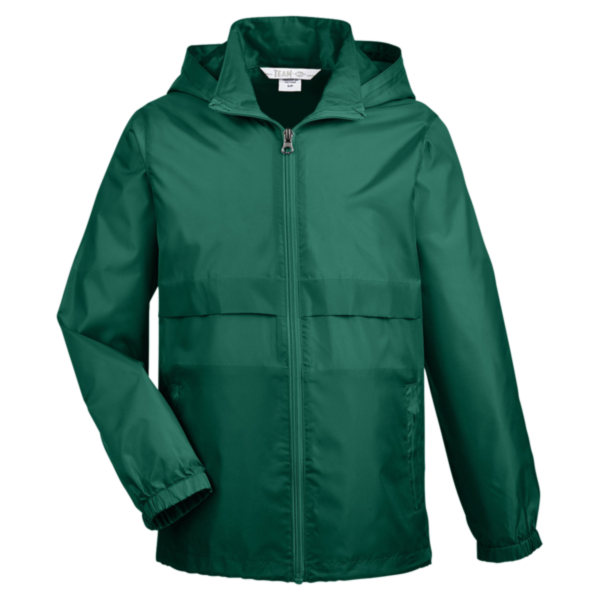 Team 365 Youth Zone Protect Lightweight Jacket, Sport Forest, Front view