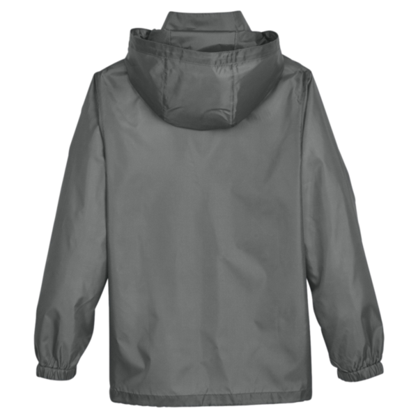 Team 365 Youth Zone Protect Lightweight Jacket, Sport Graphite, Back view