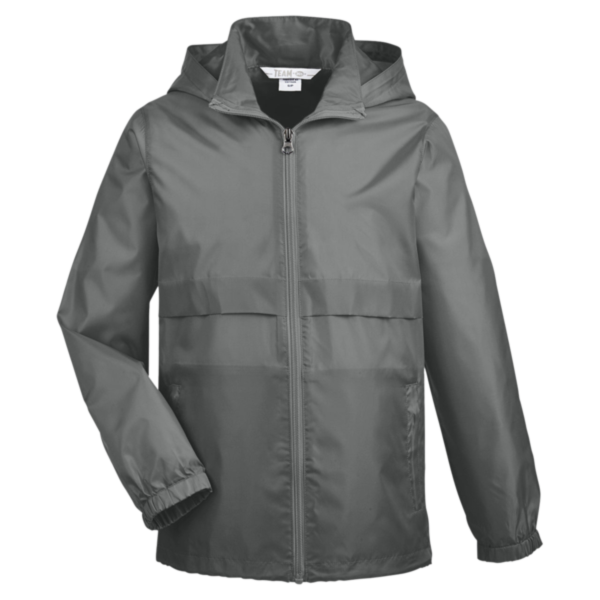 Team 365 Youth Zone Protect Lightweight Jacket, Sport Graphite, Front view