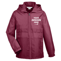 Team 365 Youth Zone Protect Lightweight Jacket, Sport Maroon, Front view, Mockup