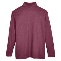 Team 365 Youth Zone Sonic Heather Performance Quarter-Zip Pullover, Sport Maroon Heather, Back view