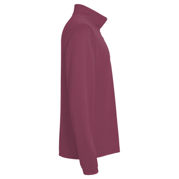 Team 365 Youth Zone Sonic Heather Performance Quarter-Zip Pullover, Sport Maroon Heather, Right Sleeve view