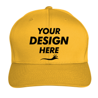 Team 365 Zone Performance Cap by Yupoong®, Sport Athletic Gold, Front view, Mockup