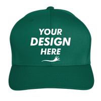 Team 365 Zone Performance Cap by Yupoong®, Sport Forest, Front view, Mockup