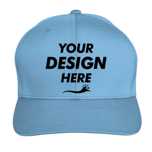 Team 365 Zone Performance Cap by Yupoong®, Sport Light Blue, Front view, Mockup