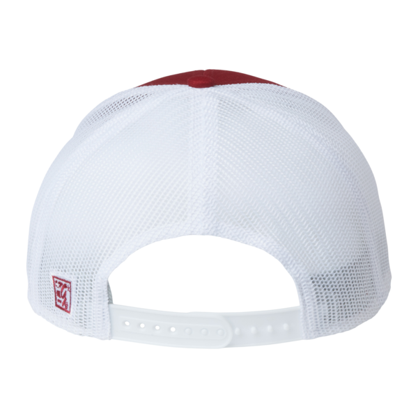 The Game Everyday Rope Trucker Cap, Cardinal / White / White, Back view