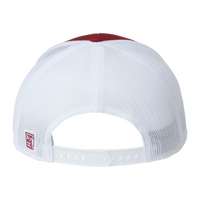 The Game Everyday Rope Trucker Cap, Cardinal / White / White, Back view