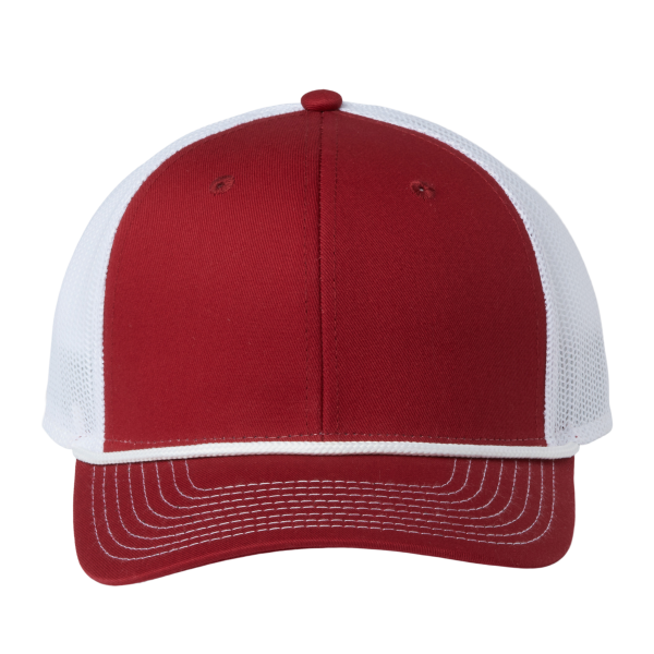 The Game Everyday Rope Trucker Cap, Cardinal / White / White, Front view