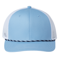The Game Everyday Rope Trucker Cap, Columbia Blue / White / White, Front view