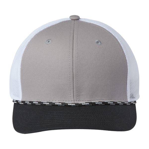 The Game Everyday Rope Trucker Cap, Light Grey / Black / Black, Front view