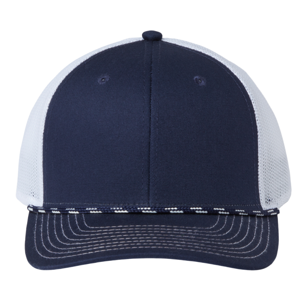The Game Everyday Rope Trucker Cap, Navy / White / White, Front view