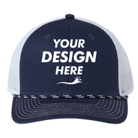 The Game Everyday Rope Trucker Cap, Navy / White / White, Front view, Mockup