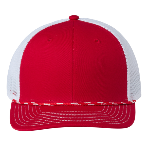 The Game Everyday Rope Trucker Cap, Red / White / White, Front view