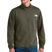 The North Face Double Knit 1/2 Zip Fleece, New Taupe Green, Front view