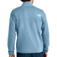The North Face Double Knit 1/2 Zip Fleece, Steel Blue, Back view