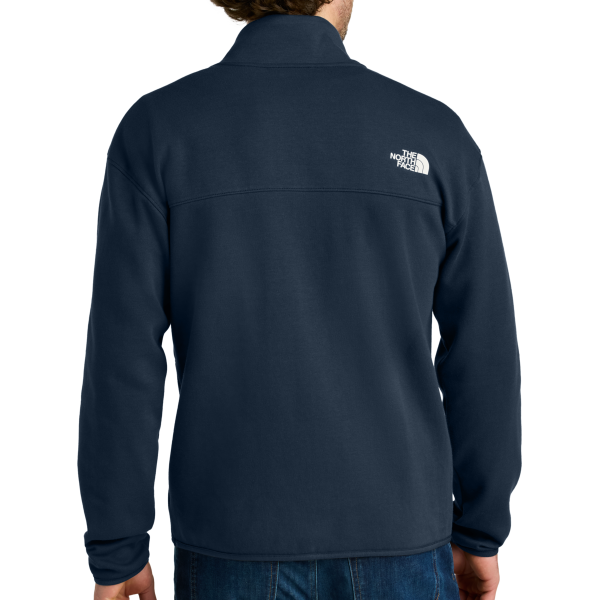 The North Face Double Knit 1/2 Zip Fleece, Summit Navy, Back view