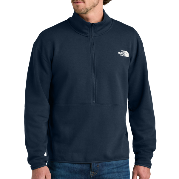 The North Face Double Knit 1/2 Zip Fleece, Summit Navy, Front view
