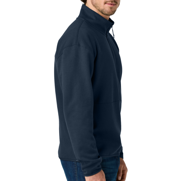 The North Face Double Knit 1/2 Zip Fleece, Summit Navy, Right Sleeve view