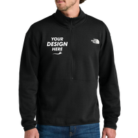 The North Face Double Knit 1/2 Zip Fleece, Tnf Black, Front view, Mockup