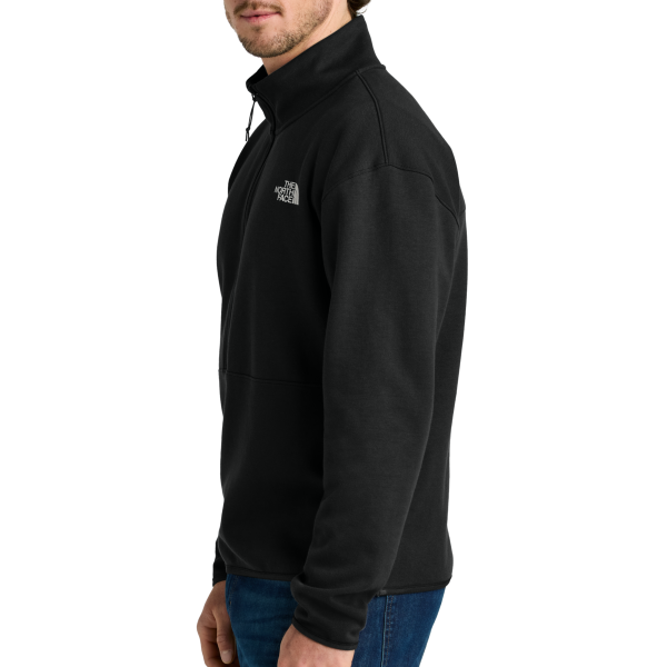 The North Face Double Knit 1/2 Zip Fleece, Tnf Black, Left Sleeve view