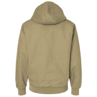 The North Face Double Knit Full Zip Hoodie, Khaki Stone / Tnf Black, Back view