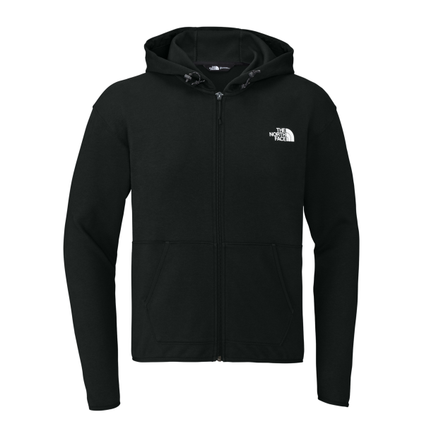 The North Face Double Knit Full Zip Hoodie, Tnf Black / Tnf Black, Front view