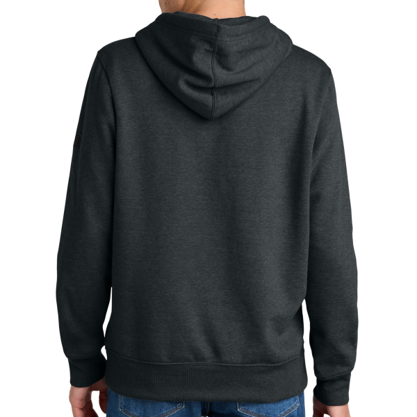 The North Face Sleeve Logo Pullover Hoodie, Tnf Black Heather, Back view