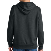 The North Face Sleeve Logo Pullover Hoodie, Tnf Black Heather, Back view
