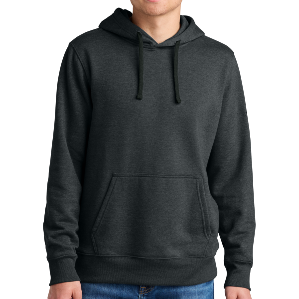 The North Face Sleeve Logo Pullover Hoodie, Tnf Black Heather, Front view