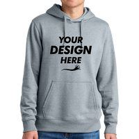 The North Face Sleeve Logo Pullover Hoodie, Tnf Light Grey Heather, Front view, Mockup