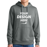 The North Face Sleeve Logo Pullover Hoodie, Tnf Medium Grey Heather, Front view, Mockup