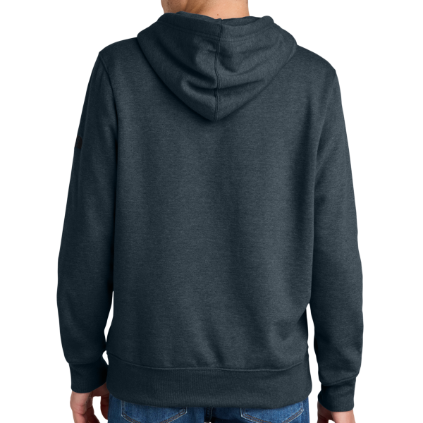 The North Face Sleeve Logo Pullover Hoodie, Urban Navy Heather, Back view