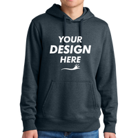 The North Face Sleeve Logo Pullover Hoodie, Urban Navy Heather, Front view, Mockup