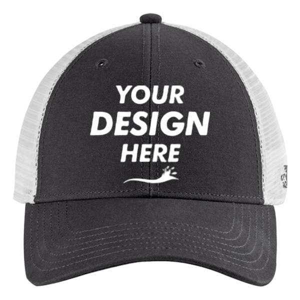 The North Face Ultimate Trucker Cap, Asphalt Grey / Tnf White, Front view, Mockup