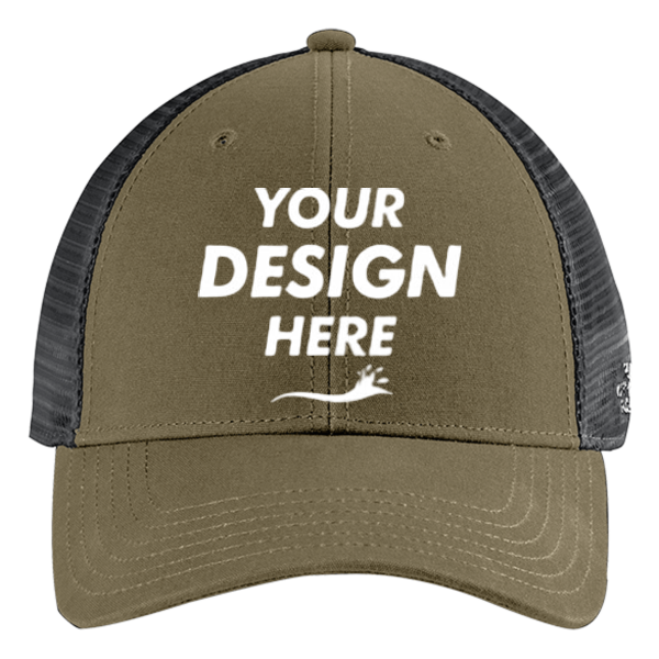 The North Face Ultimate Trucker Cap, Burnt Olive Green / Asphalt Grey, Front view, Mockup