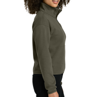 The North Face Women's Double Knit 1/2 Zip Fleece, New Taupe Green, Right Sleeve view