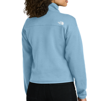 The North Face Women's Double Knit 1/2 Zip Fleece, Steel Blue, Back view