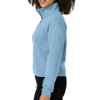 The North Face Women's Double Knit 1/2 Zip Fleece, Steel Blue, Left Sleeve view