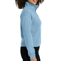 The North Face Women's Double Knit 1/2 Zip Fleece, Steel Blue, Right Sleeve view