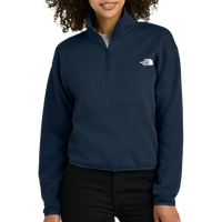 The North Face Women's Double Knit 1/2 Zip Fleece, Summit Navy, Front view