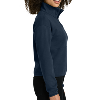 The North Face Women's Double Knit 1/2 Zip Fleece, Summit Navy, Right Sleeve view
