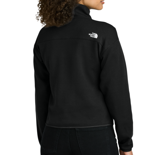 The North Face Women's Double Knit 1/2 Zip Fleece, Tnf Black, Back view