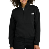 The North Face Women's Double Knit 1/2 Zip Fleece, Tnf Black, Front view