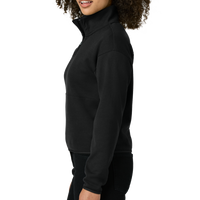The North Face Women's Double Knit 1/2 Zip Fleece, Tnf Black, Left Sleeve view