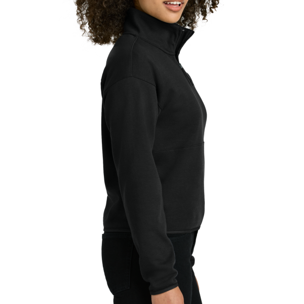 The North Face Women's Double Knit 1/2 Zip Fleece, Tnf Black, Right Sleeve view
